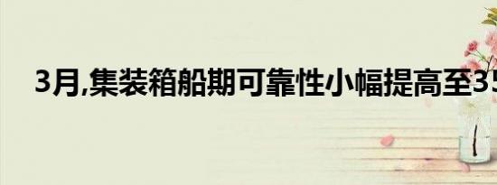 3月,集装箱船期可靠性小幅提高至35.9%